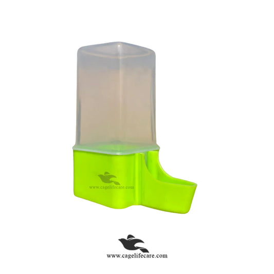 130ml Square Water Drinker for Birds Green