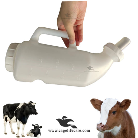 2L Imported Calf Milk Feeding Bottle – Horizontal Type Veterinary Feeder with Measuring Scale