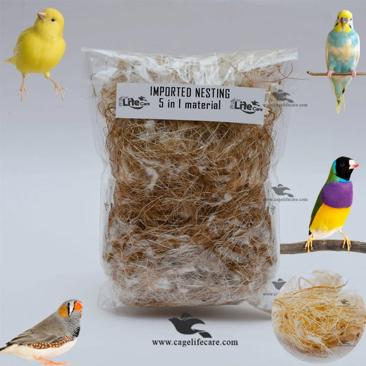 5-in-1 Imported Nesting Material For Finches & Canaries for all nesting birds