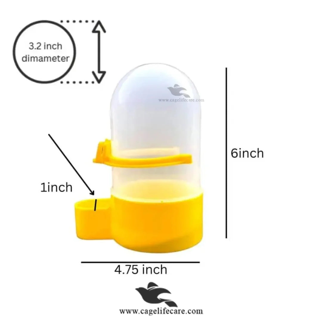 500ml Feeder & Drinker For All Birds diamention