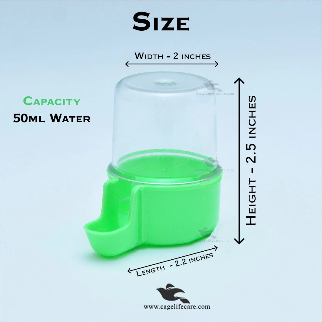 50ml Medicine Water Drinker For Small Birds Size Diemension
