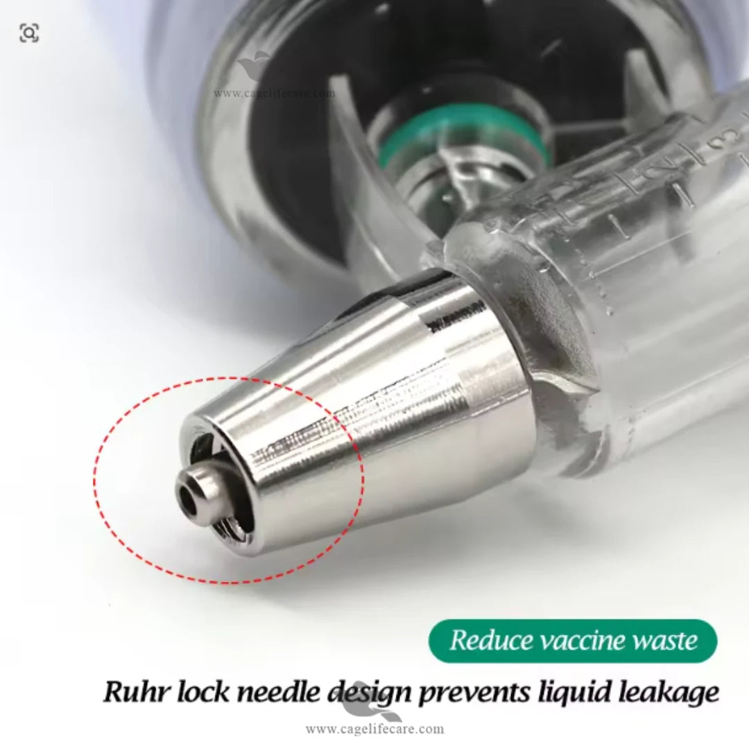5ml Adjustable Veterinary Vaccine Gun For Poultry & Livestock Syringe (Vet Line)