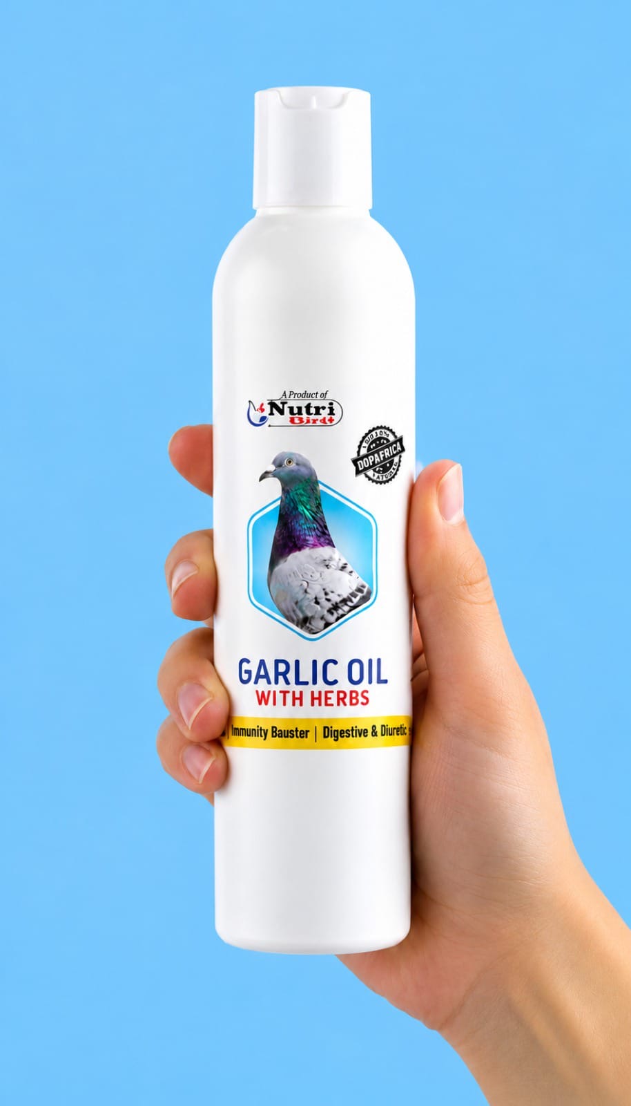 Garlic Oil with Herbs – Natural Immunity & Digestive Booster for Birds & Pigeons