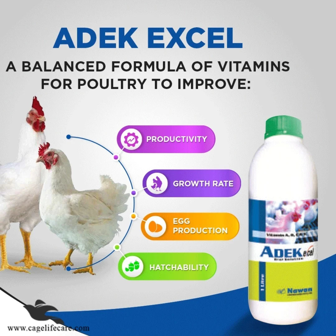 ADEK Excel Oral Solution – Essential Vitamin Supplement for Poultry & Livestock