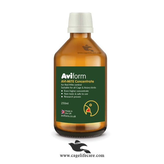 AVI MITE - Designed to Control Red Mite infestations in Birds 250ml bottle and loose packing