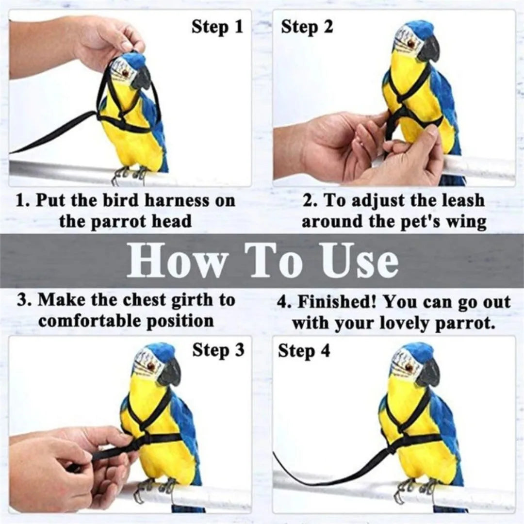Adjustable Bird Harness - Safe Flight for Parrots Installation Guide