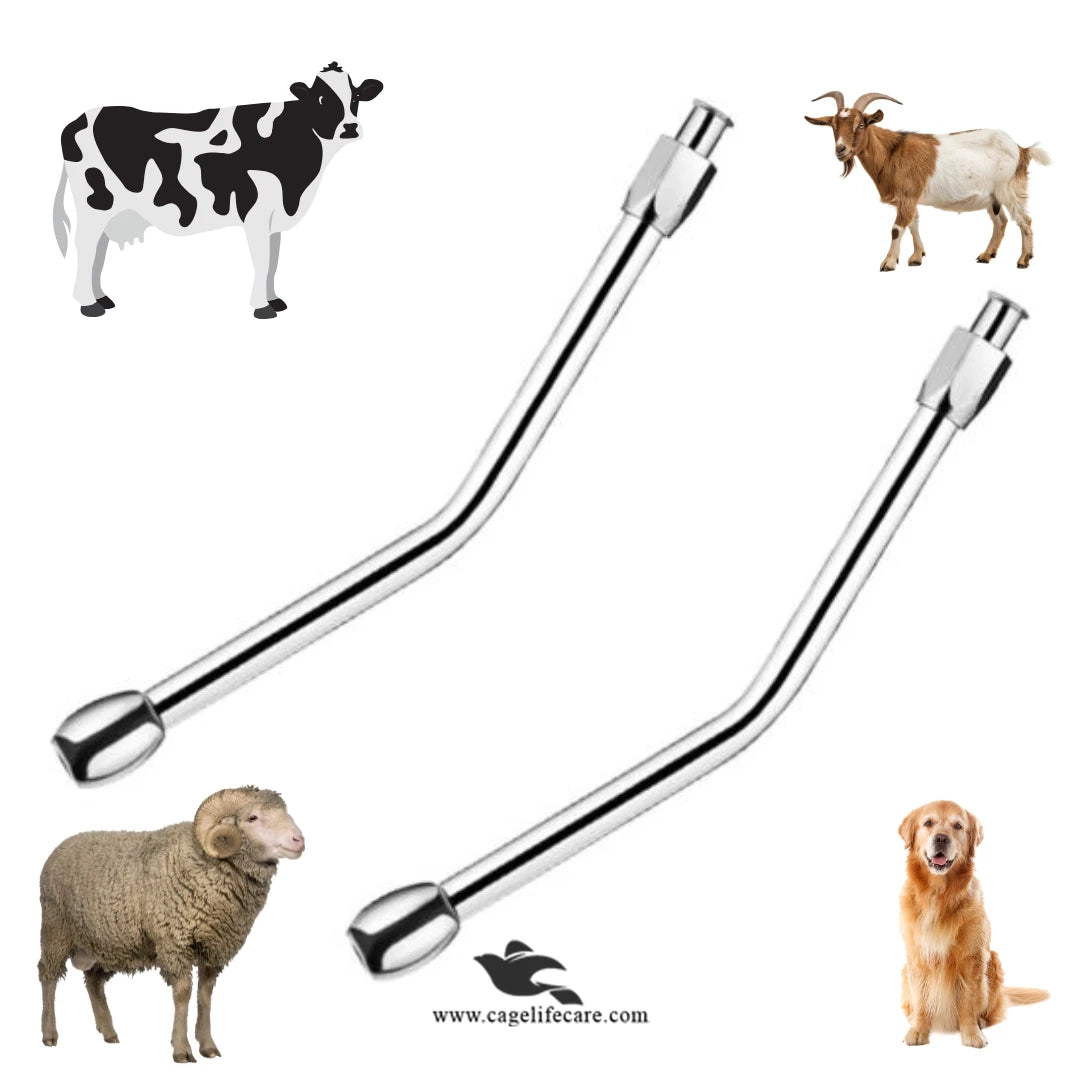 Adjustable Drenching Syringe with Steel Nozzle - For Goats, Sheep, Dogs & Pets (20ml-100ml)