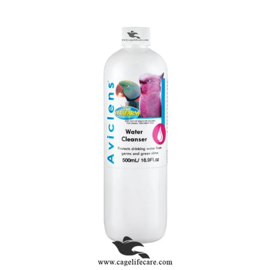 Aviclens Water Cleanser – Keep Your Bird’s Drinking Water Fresh & Safe 500ml Bottle and Loose Packing