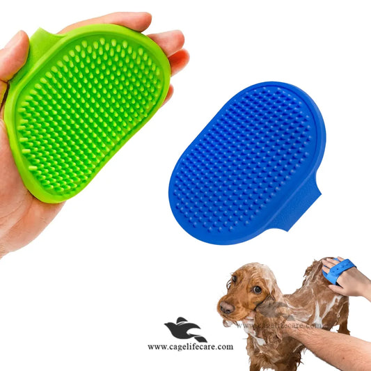 Bath brush glove for cats and dogs grooming