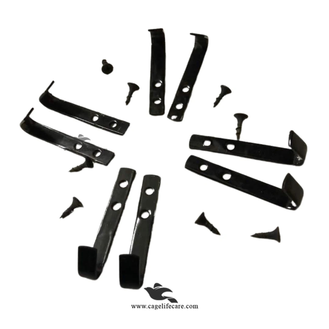 Bird Breeding Box Hanging Hooks – Metal Hooks with Screws