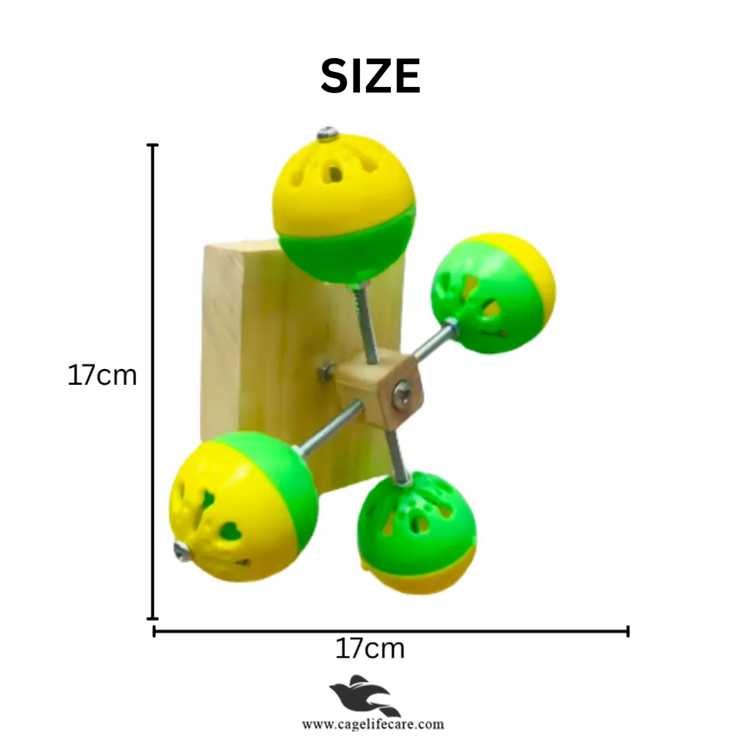 Bird Spinning Toy with Rotating Balls and Colorful Bells