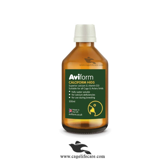 CALCIFORM HiD3 – Premium Liquid Calcium Supplement for Cage and Aviary Birds 100ml Bottle and Loose Packings