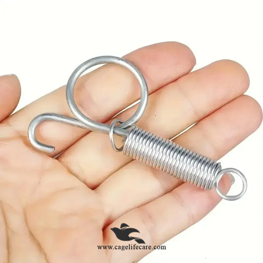 Durable cage door spring lock