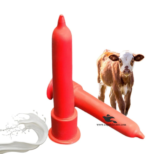 Calf Feeding Nipple (Red) – Soft Rubber Feeder for Calves LiveStock
