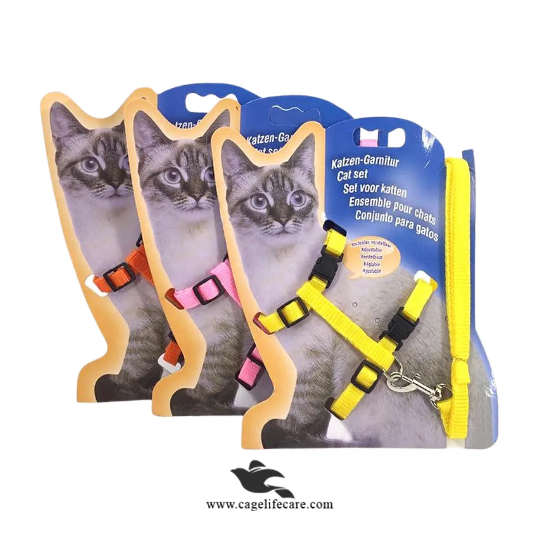 Cat Harness with Leash Set – Safe for Outdoor Walks (Imported)