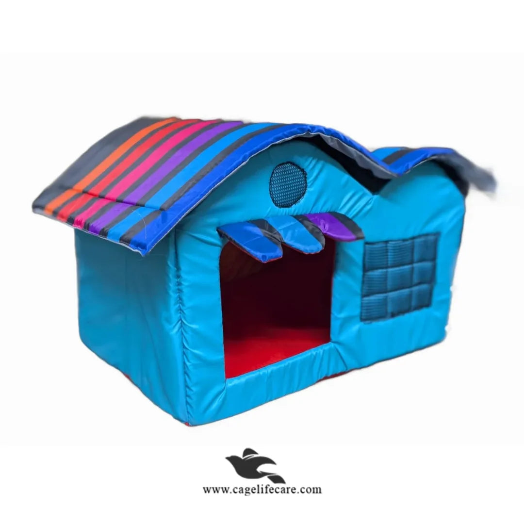 Cat & Dog Double Hut House – Large Soft Washable Bed for Pets