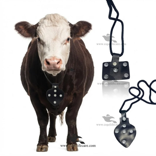 Heart shape leather Taweez necklace for cows