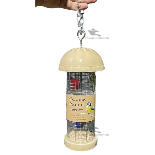 Ceramic Wild Bird Peanut Hanging Feeder