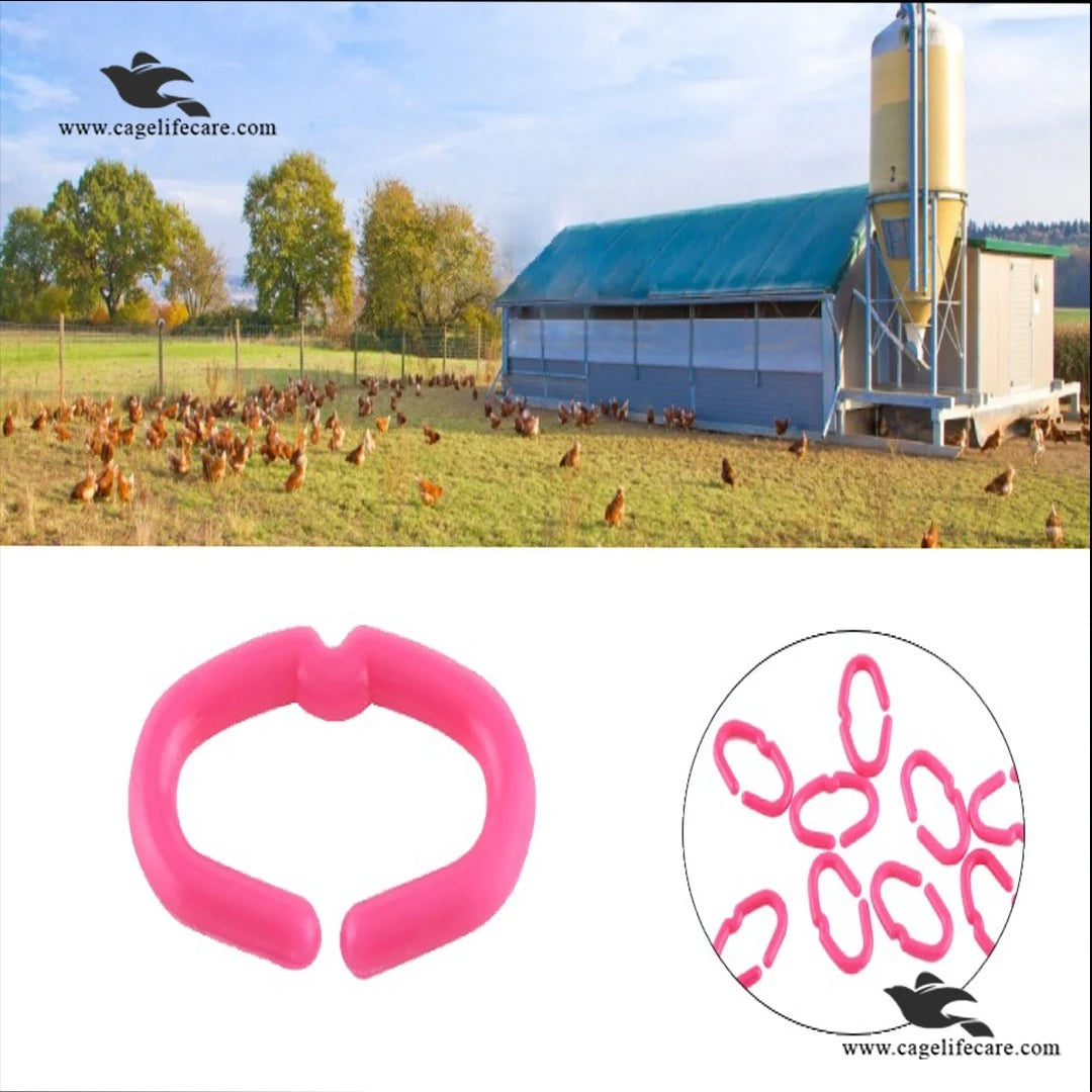 Chicken Anti-Pecking Beak Clamps - Plastic Nose Clips Pins