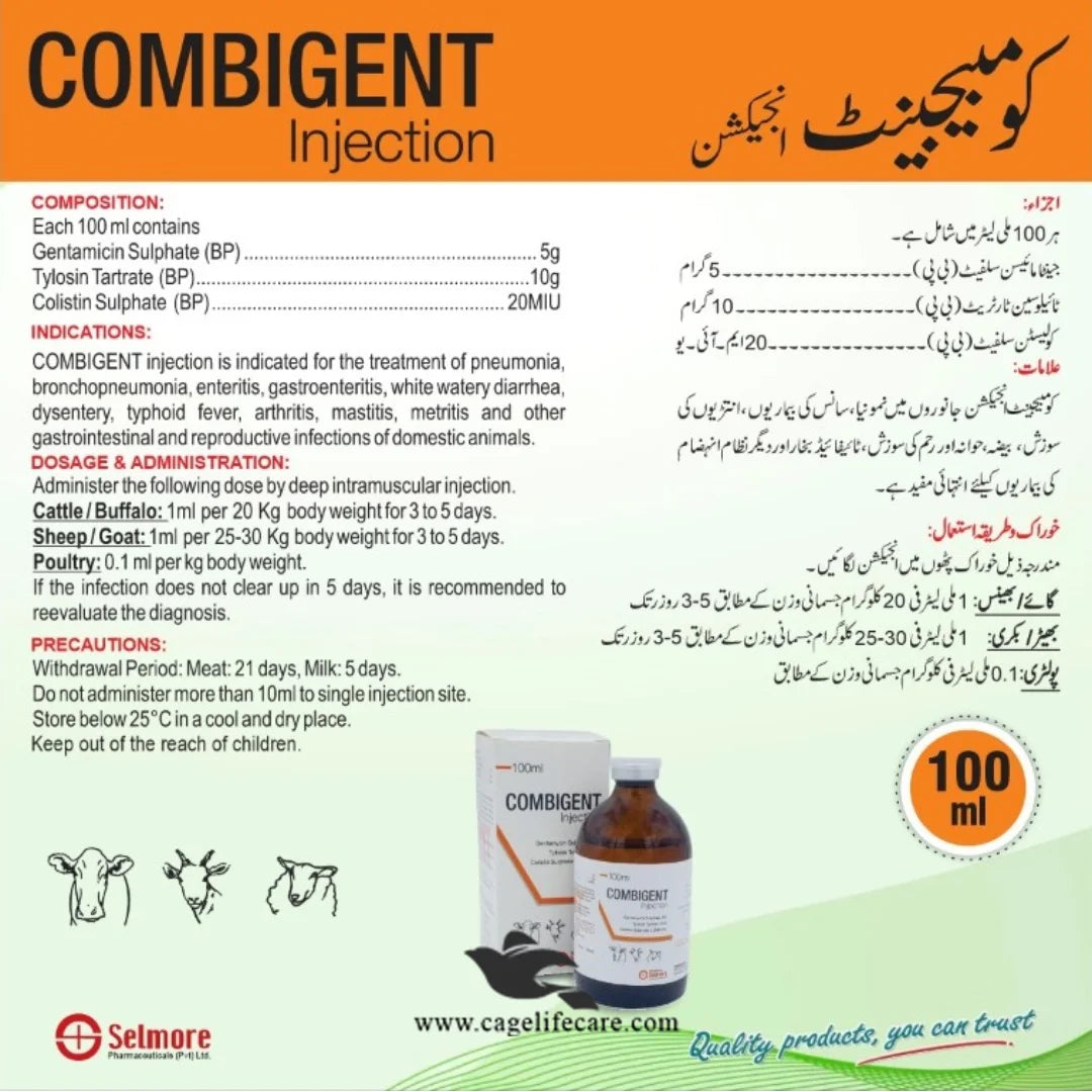 Broad-spectrum veterinary antibiotic – Combigent