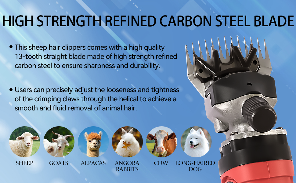 Commerical Battery Hair Trimmer | Heavy Duty Livestock Shearing Clippers for Sheep, Goats & Cattle