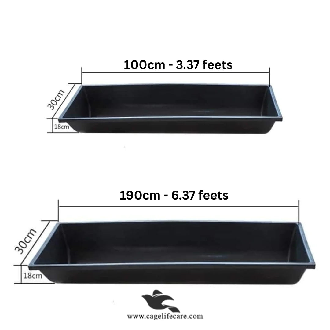 Curved Plastic Feeding Tray for Goats & Sheep - 2 Sizes (3.37ft, 6.37ft)
