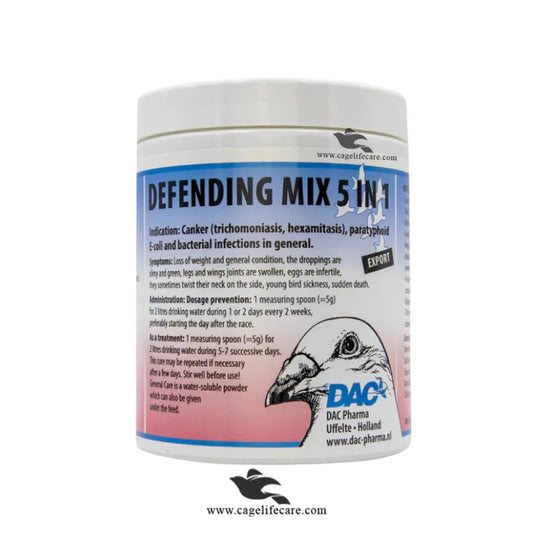 DAC Defending Mix 5 in 1 – Comprehensive Infection Treatment for Birds and Pigeons DAC Pharma