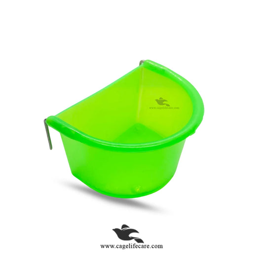 D Shape Plastic Hanging Lock Feeding Pot for Birds