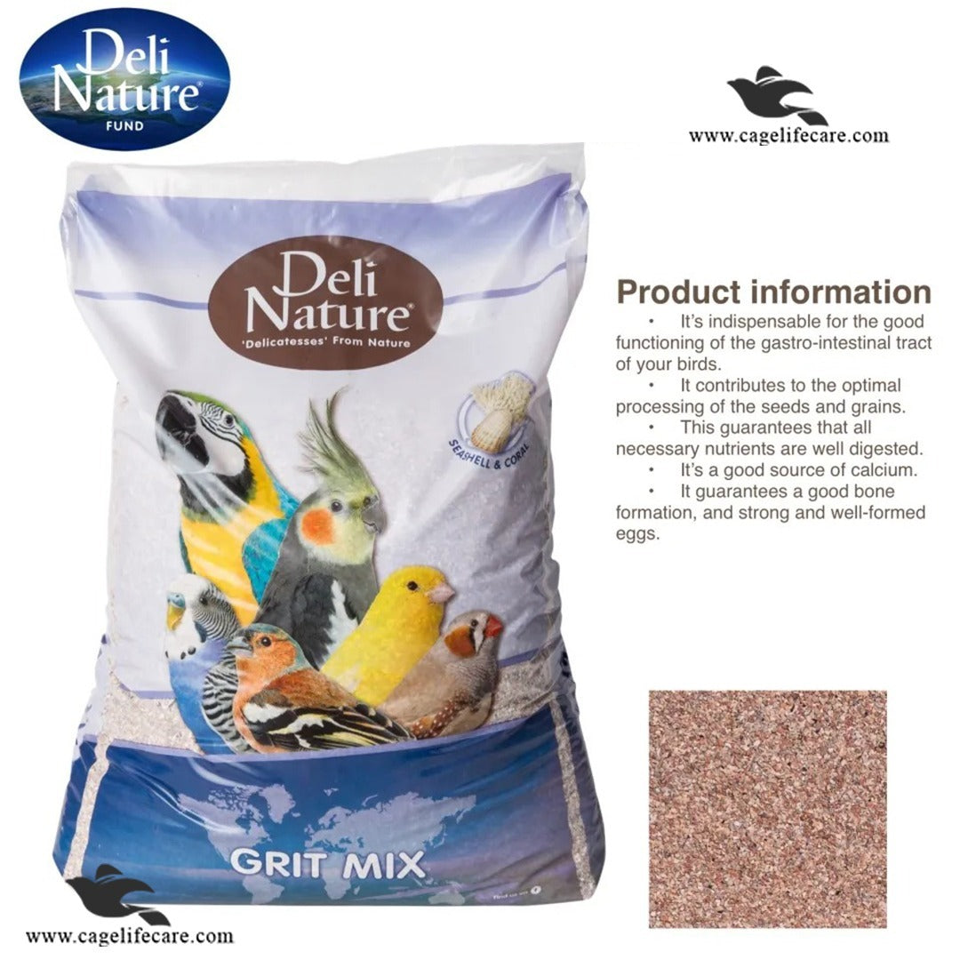 Deli Nature Grit Mix – Natural Blend for Digestion, Bone Health & Eggshell Quality in Birds