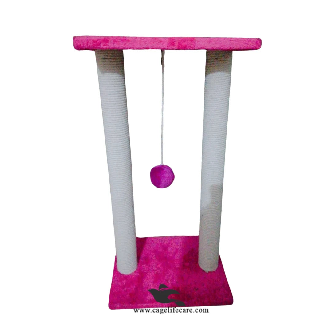 80cm high cat scratcher with interactive ball toy