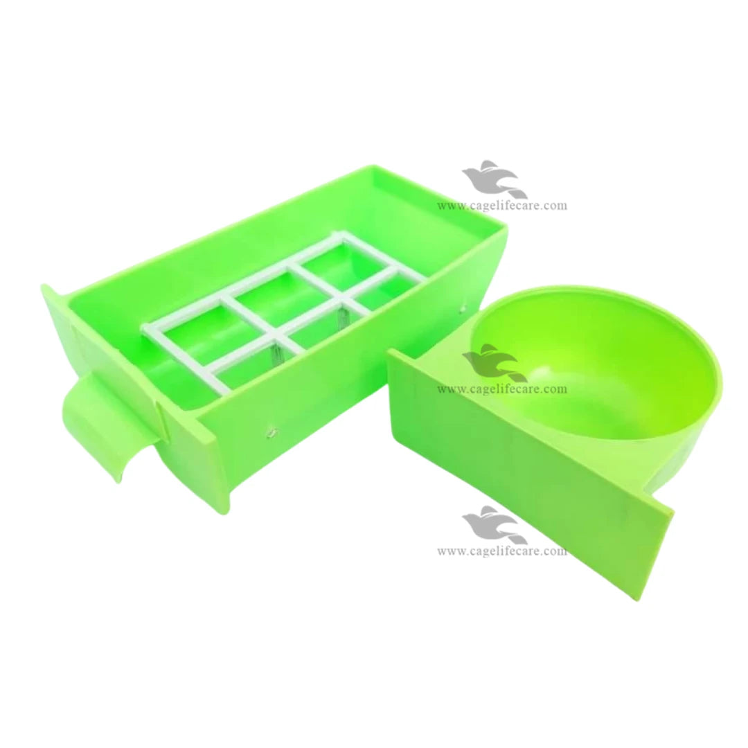 Feed Bowl with Fixed Grill - High-Quality Seed Pot for Birds