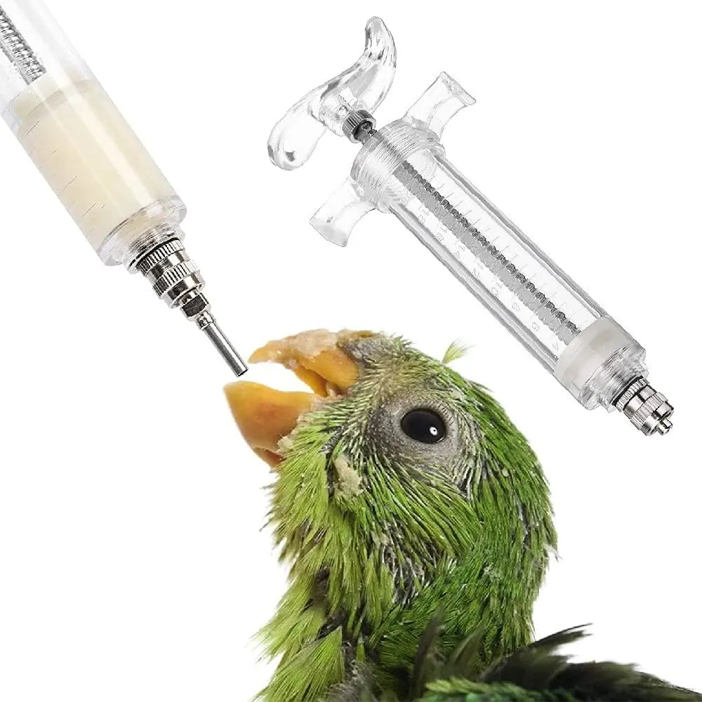 Feeding Syringe For Birds Hand Feeding for Finch, Canary, Budgie (Budgerigar), Lovebird, Parrotlet, Cockatiel, Bourke’s Parrot, Lineolated Parakeet, Grass Parakeet, Red-Cheeked Cordon-Bleu, Zebra Finch, Java Sparrow, Munia, Waxbill,Macaw, African Grey, Amazon, Eclectus, Cockatoo, Cape Parrot, Hawk-Headed Parrot, Greater Vasa Parrot, King Parrot.