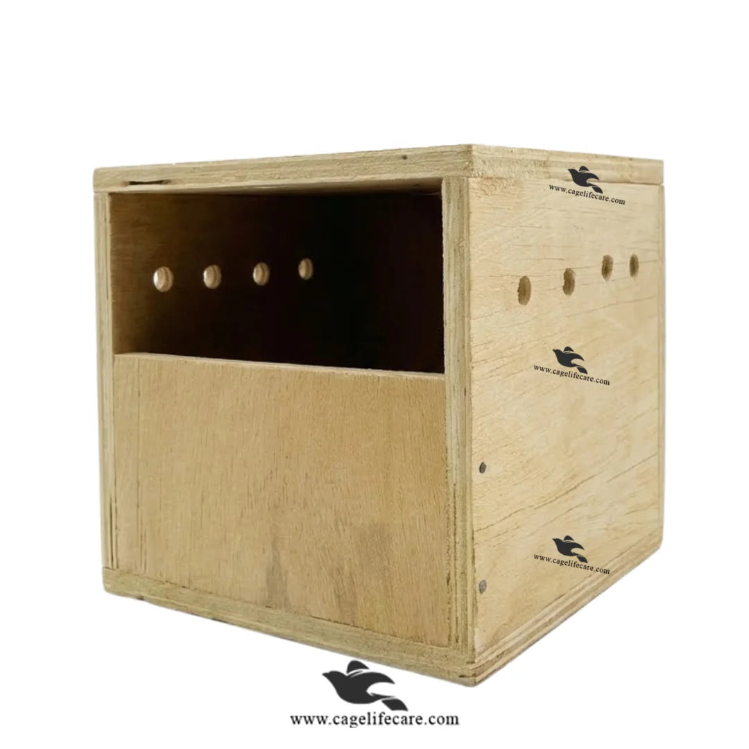 finches wood breeding box plywood