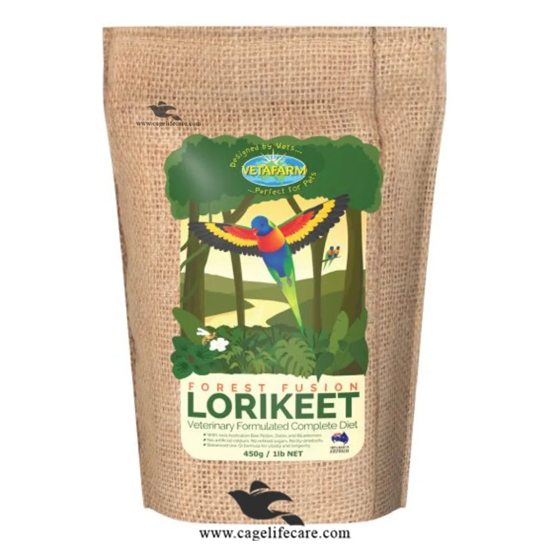 Forest Fusion Lorikeet Diet – Premium Bird Food 450g bag and Loose Packings