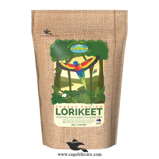 Forest Fusion Lorikeet Diet – Premium Bird Food 2Kg bag and Loose Packings