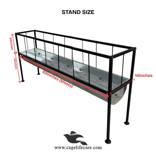Foldable Goat & Sheep Feeding Stand with Steel Trough