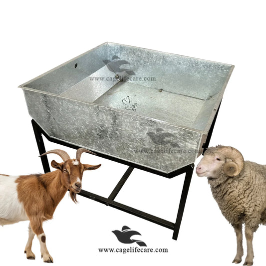 Large stainless steel feeding bucket for cows
