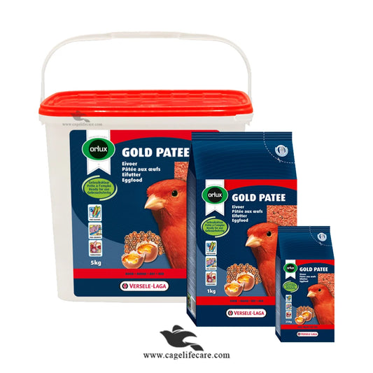 Gold Patee Canaries & Finches Red Eggfood (ORLUX) – Vibrant Plumage & Optimal Health 250g 500g 1Kg 5KG Packs