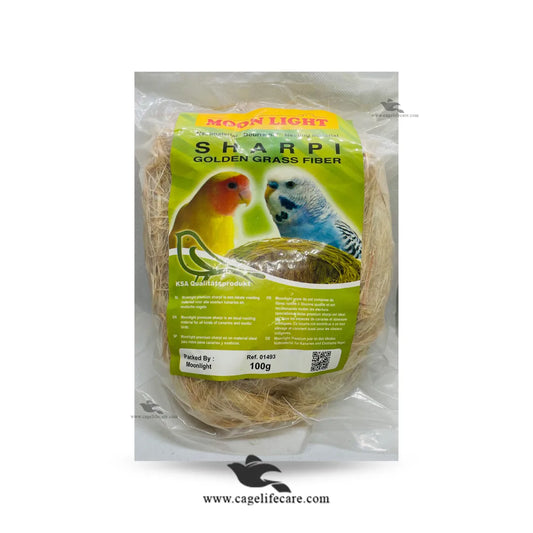 Golden Grass Fiber Nesting Packets for Birds - Imported