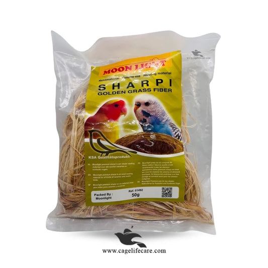 Golden Grass Fiber Nesting Packets for Birds - Imported
