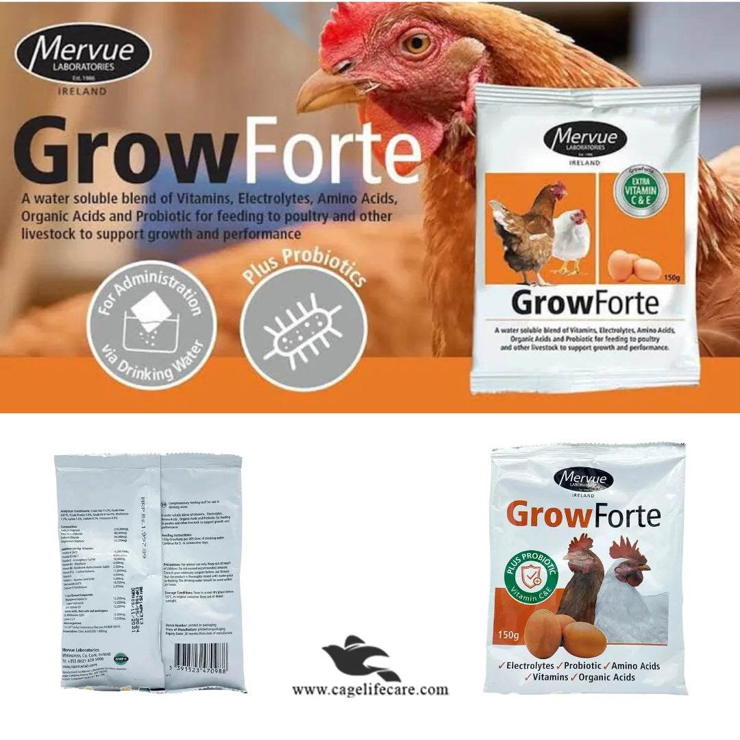 Grow Forte – Water-Soluble Growth Booster for Poultry & Livestock