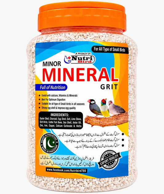 Minor Mineral Grit – Nutrient-Rich Supplement for Finches & Canaries