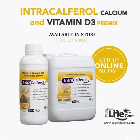 Intra Calferol – Liquid Calcium & D3 Supplement for Poultry & Birds