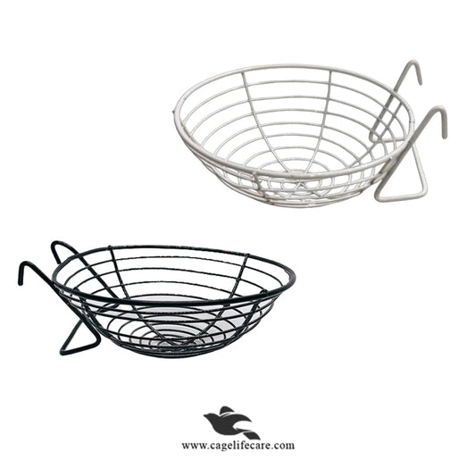 Iron Hanging Nest for Canaries & Finches - Black & White