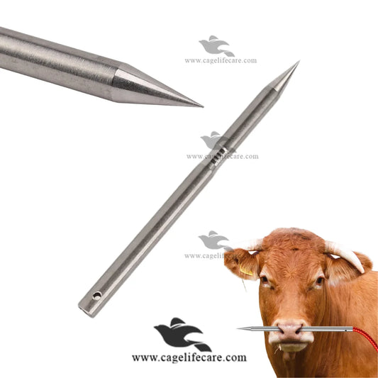 Iron steel cattle nose piercing needle for livestock
