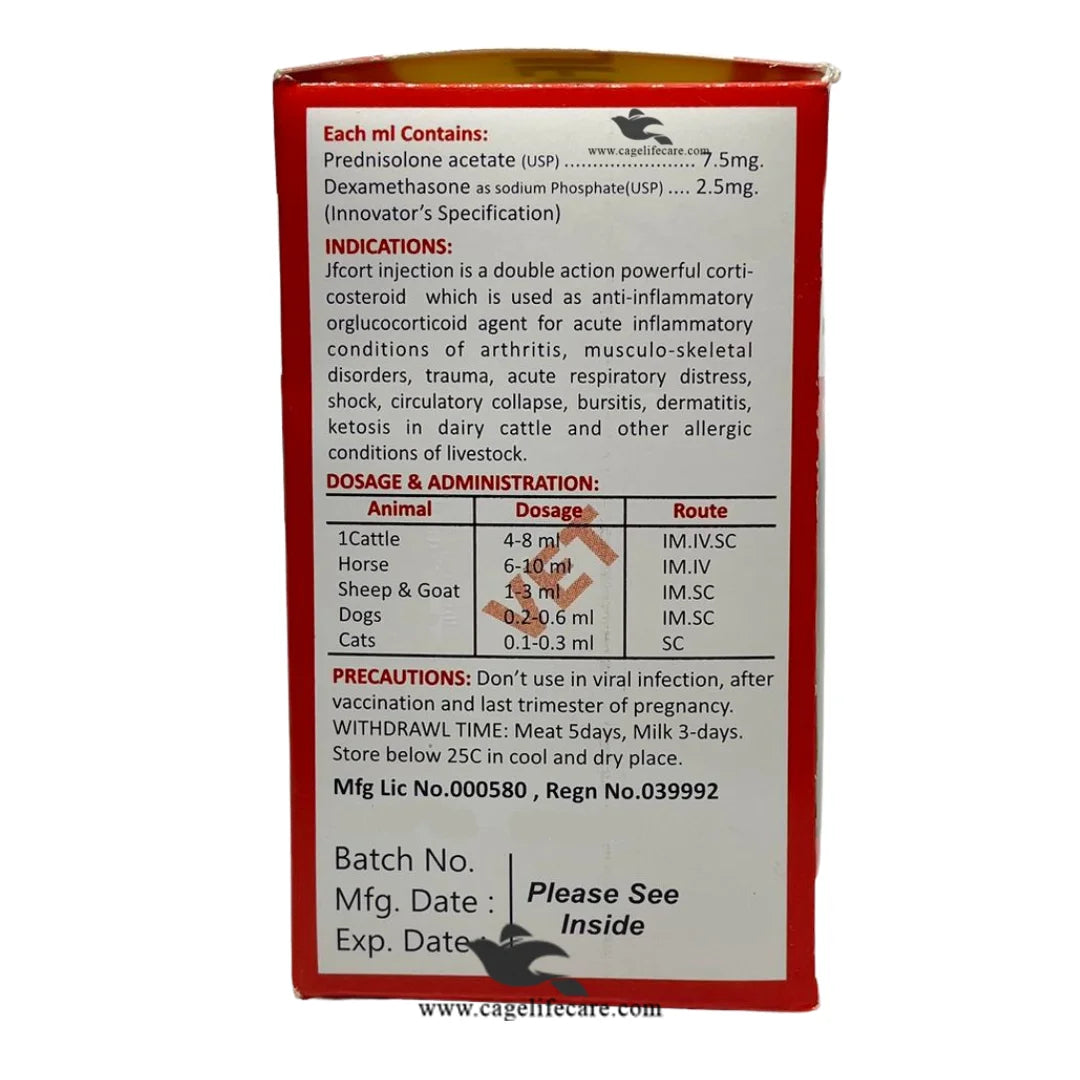 JFCORT injection for cattle sheep goat horse