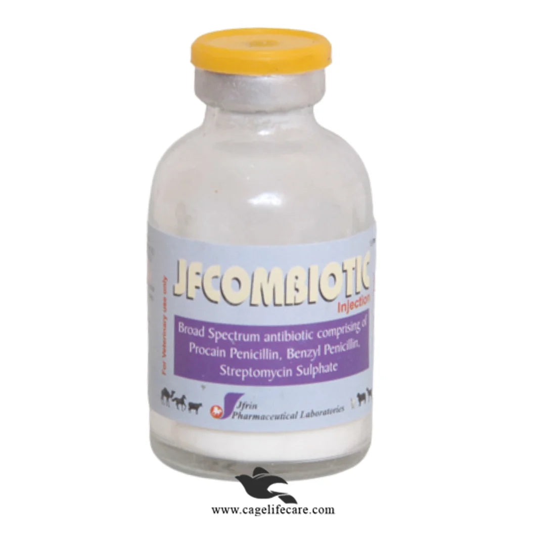 JFCombiotic Injection – Procain Penicillin + Benzyl Penicillin + Streptomycin – Broad Spectrum Veterinary Antibiotic
