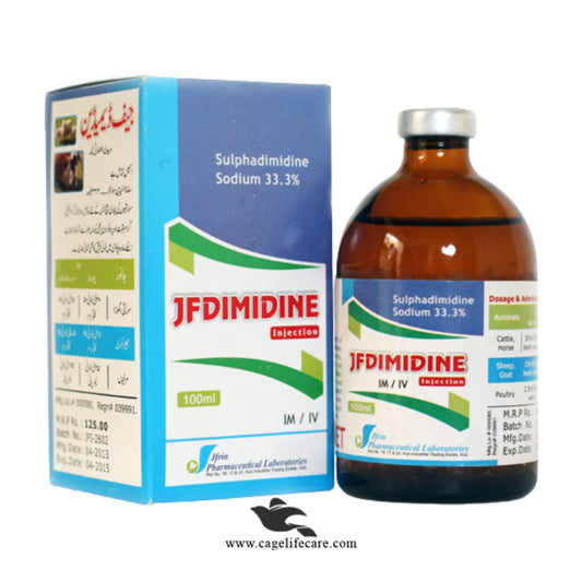 JFDIMIDINE Injection – Sulphadimidine Sodium 33.3% w/v – Broad Spectrum Veterinary Antibiotic