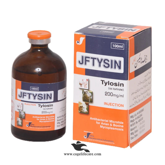 JFTYSIN Injection – Tylosin 200mg/ml – Veterinary Antibiotic for Respiratory Infections
