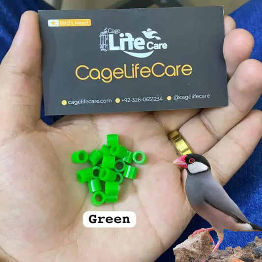 Java Sparrows Plastic Cut Rings – 3.5mm (Imported) Green Color Rings